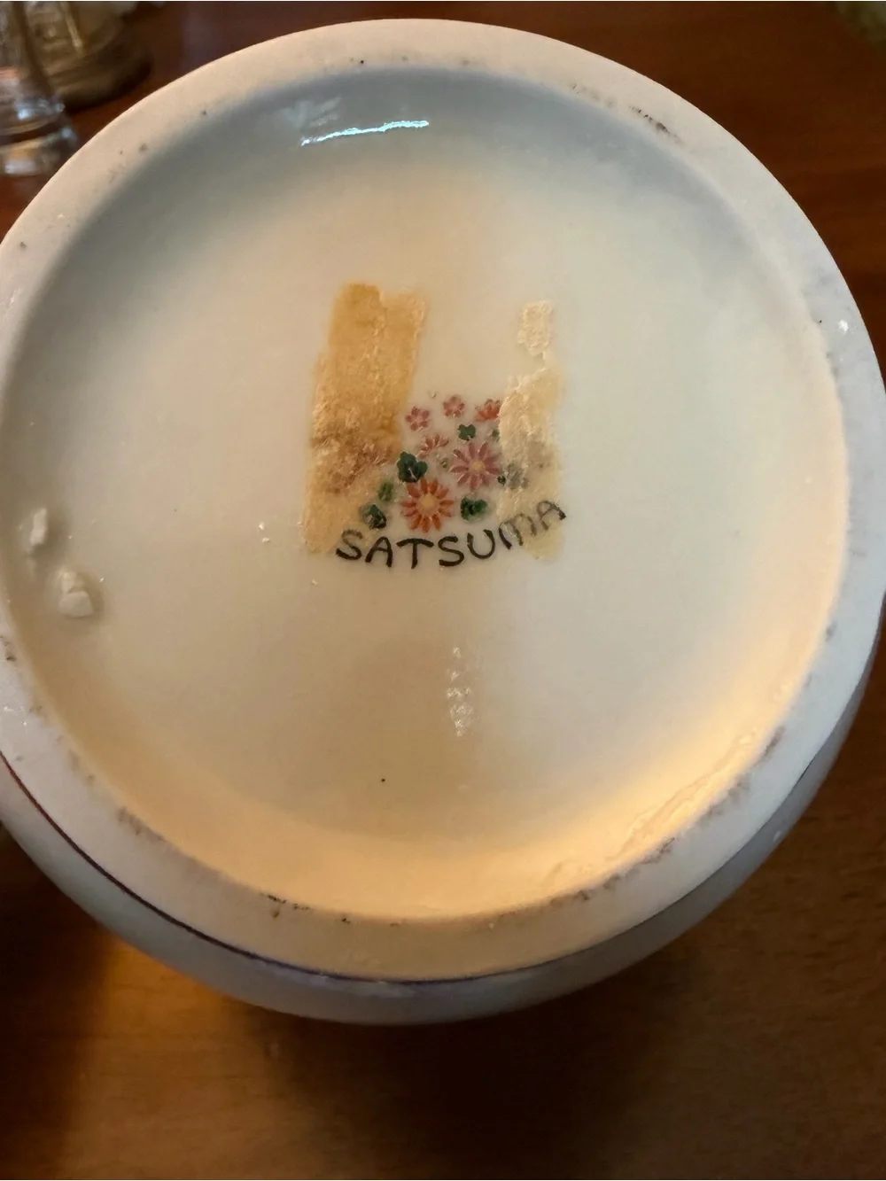 Vintage Satsuma Style Floral Ceramic Vase